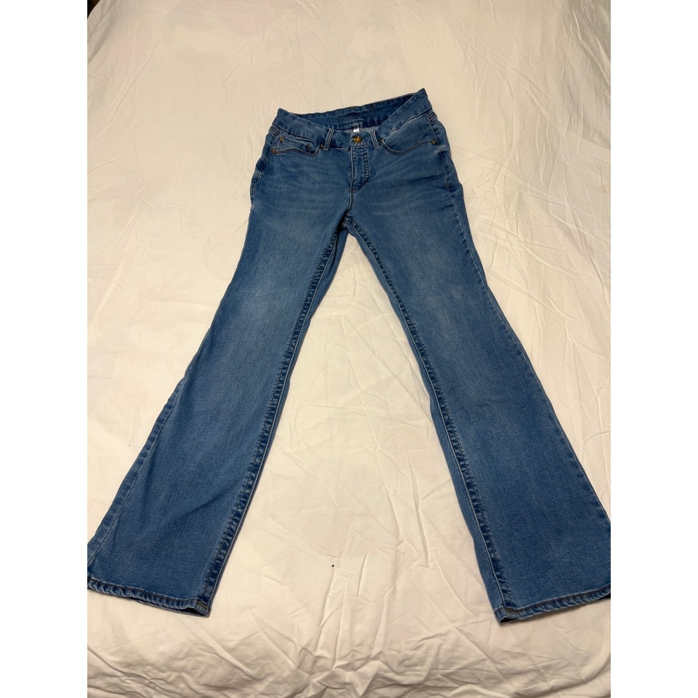 Seven7 Tummyless High Rise Slim Bootcut Jeans Pasadena Blue Size 10 MY1614DEN